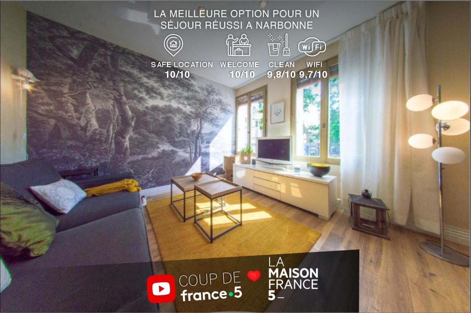 Retromirabeau "Le Raspail" - 65M2 Avec Vue - 2 Chambres - 4 Pers - Cours Mirabeau Halles Gare - Emplacement Top - Cheques Vacances Connect Narbonne Exterior photo
